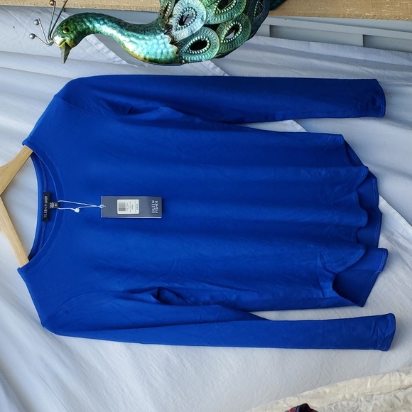 Eileen Fisher Tops - Eileen Fisher & NWT Deepsky Blue Crew Neck LS top USA XS
